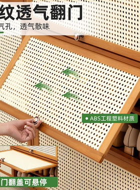 鞋柜家用门口外进入门室内好看简易防尘收纳卧室经济实木色鞋架子