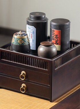 桌面博古架茶架展示架小型实木紫砂壶摆放茶叶茶具杯收纳柜置物架