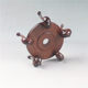 Teapot, bonsai, vase, antique device, jade flower arrangement, solid wood base, copper pendulum, retro porcelain style wood carving, wooden holder