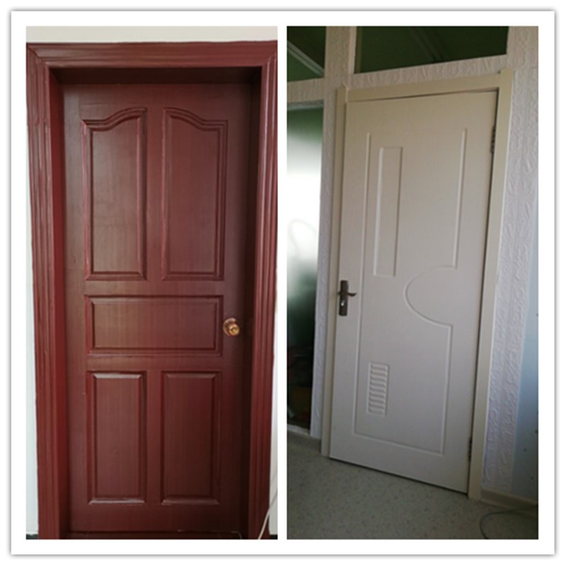 Stick the door theft sticker to the whole self-adhesive door protection, wooden door old house renovation bedroom, wooden room door sheet wood grain