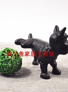 铸铁捣蛋狗铁艺装饰物安全防风防碰摆件门挡门门顶门阻门塞创意