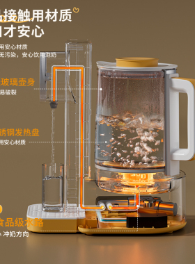 宝润仕恒温水壶定量出水泡奶机