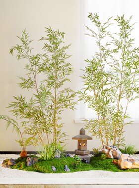 仿真竹子造景室内外装饰阳台庭院隔断挡墙高级仿生假绿植中式景观