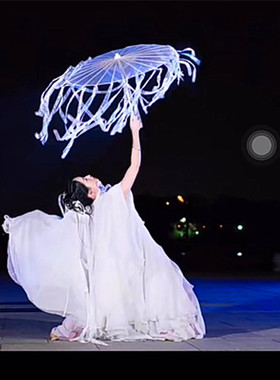 透明油纸伞流苏伞难却舞蹈伞舞台跳舞表演伞儿童拍照伞古风道具伞