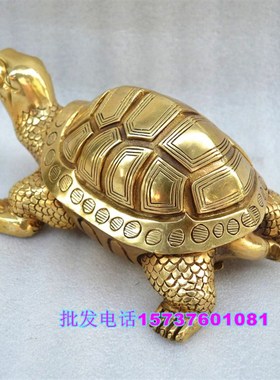乌水家器风龟摆件金龟 长寿龟 神龟工艺品铜居装饰品