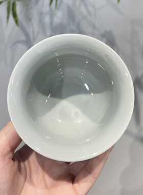惊蛰仿古青手绘双线三才盖碗茶杯小号手工茶碗功夫茶具单个泡茶器