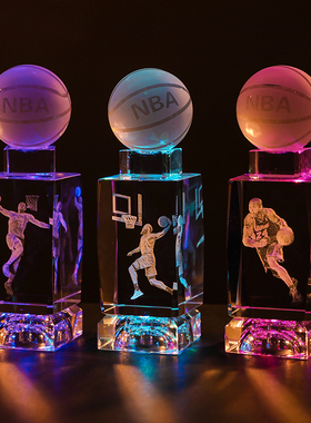NBA篮球明星男生生日礼物送男生兄弟创意水晶小夜灯走心特别高级