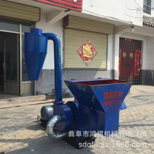 桂林豆秧草料粉碎机 自动进料锤片式粉碎机 660双沙克龙粉碎机 - 图1