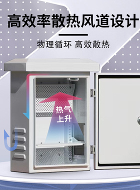 监控箱室外防水防晒监控设备箱抱杆式弱电设备箱壁挂式网络监控箱