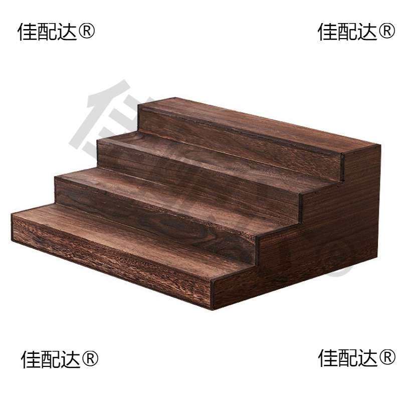Solid wood desktop small-sized Bogu rack teapot cradle tea set storage rack Chinese teaware tea cup rack storage rack step rack