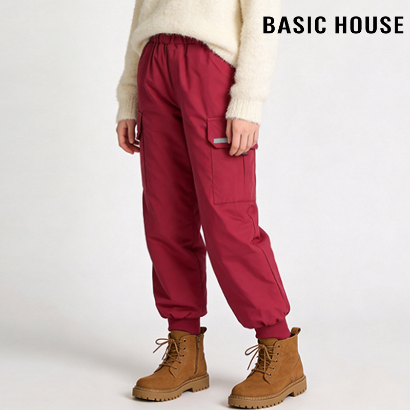 Basic House百家好儿童冬季羽绒裤子2026新款男女童冬装束脚裤厚 蓬裤实拍商品图