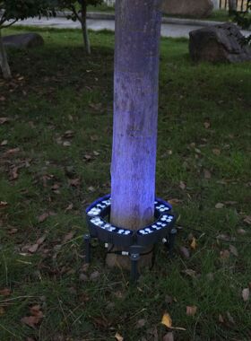 跨境太阳能抱树灯户外照树灯庭院工程景观防水地插射树灯RGBW灯