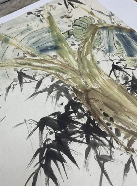1:1关山月春江水暖写意花鸟画国画艺术微喷古代名画复制品装饰画