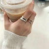 S925 silver irregular ring wide face