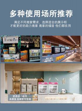 冷冻展示柜小型迷你冰柜商用台式冷藏冰箱立式玻璃冰淇淋冰柜