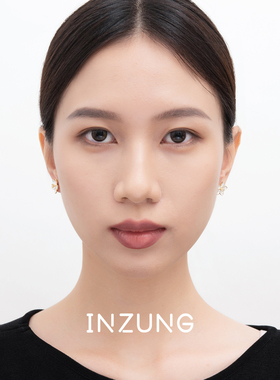 INZUNG/银妆茉莉花s925纯银耳钉金色2026新款高级感通勤养耳洞
