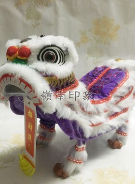 民间手工艺扯线舞狮子木偶狮王老虎头提线醒狮摆件儿童玩出国礼品