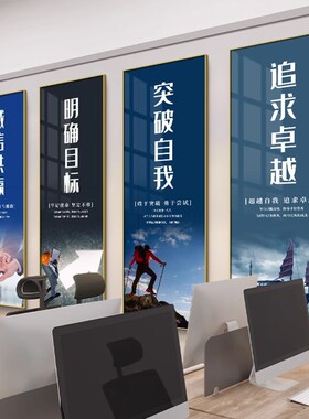 会议室文化墙挂画企业励志装饰画办公室墙面壁画车间走廊团队标语