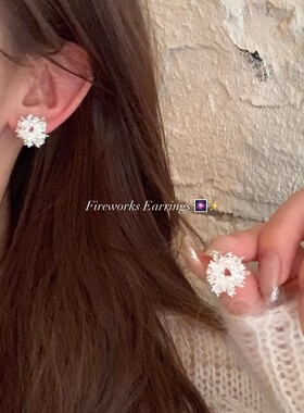 2026新款太阳花几何珍珠耳钉女小众高级感耳环轻奢精致独特耳饰品