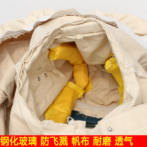 分体式4*4加厚帆布喷砂服防护服 喷砂帽打砂衣喷涂服 油漆服 - 图1