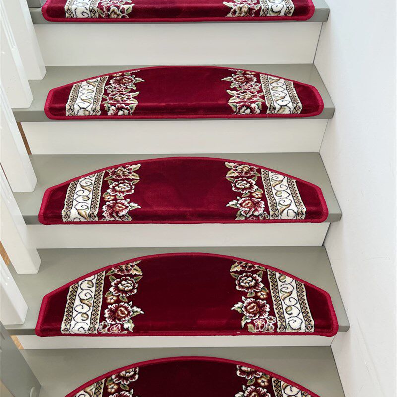 Jiachi villa household solid wood stair carpet glue-free self-adhesive anti-slip indoor step mat stepped full floor customization
