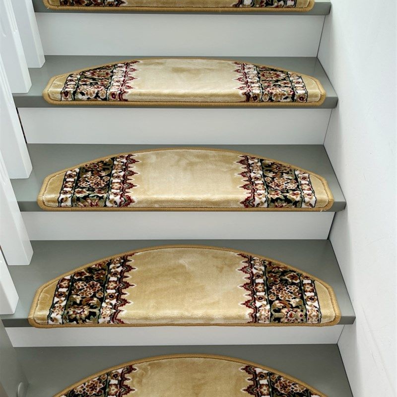 Jiachi villa household solid wood stair carpet glue-free self-adhesive anti-slip indoor step mat stepped full floor customization