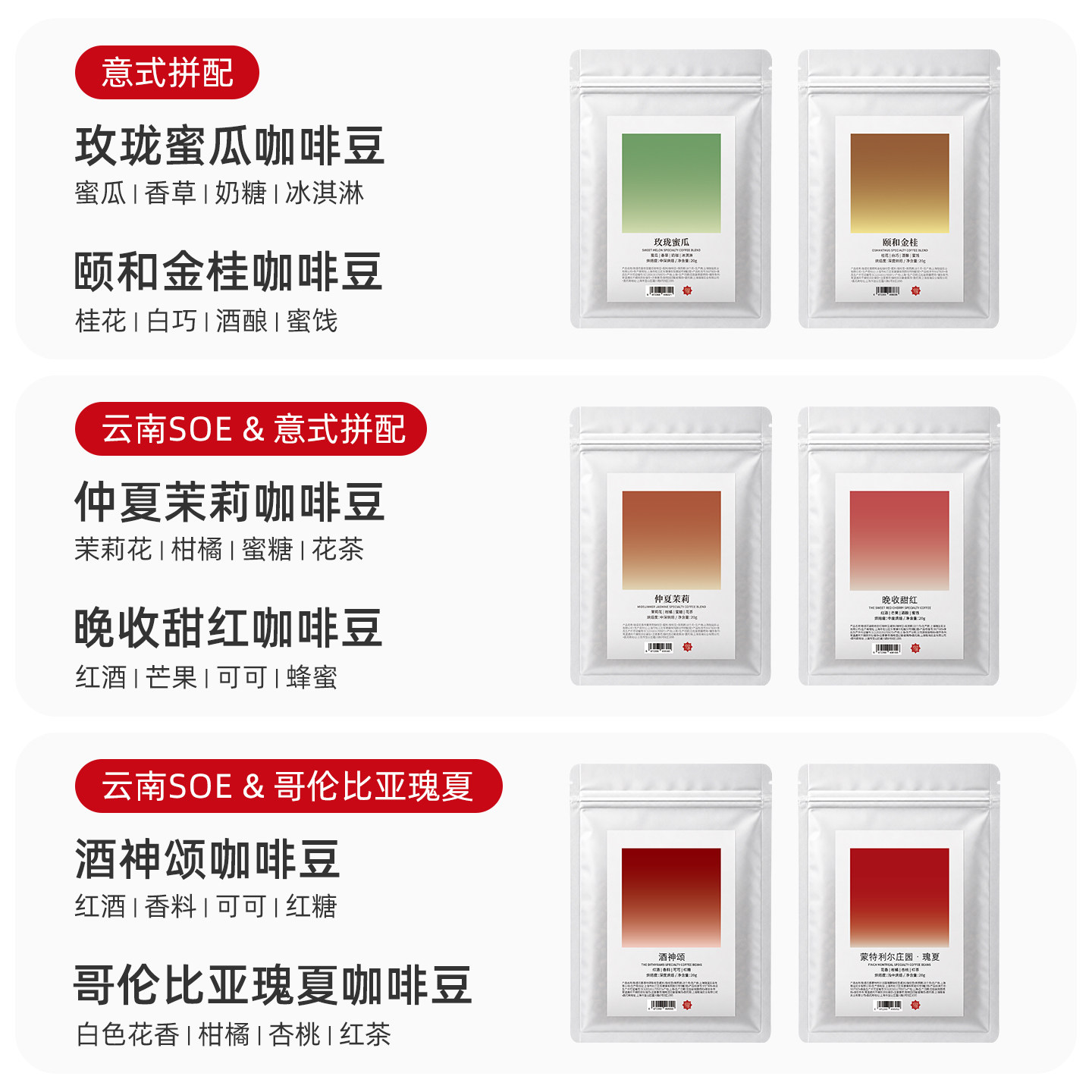 【新客试喝】经典组合意式拼配咖啡豆阿拉比卡手冲黑咖拿铁 意新实拍商品图