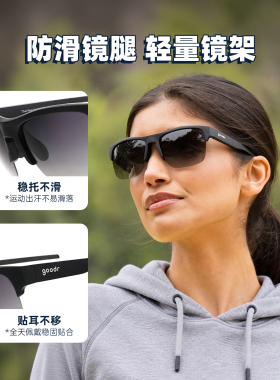 goodr FLEX G 系列宽版半框包覆款偏光运动太阳镜