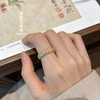 Pure silver 999.9 Begonia flower enamel ring