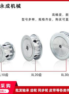 同步轮同步带轮皮带轮 XL18齿 两面平无台阶 齿外径28.6 铝合金