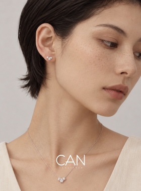CAN璨 银项链狮头纹时来运转项链锁骨链原创设计招财纳福女颈饰