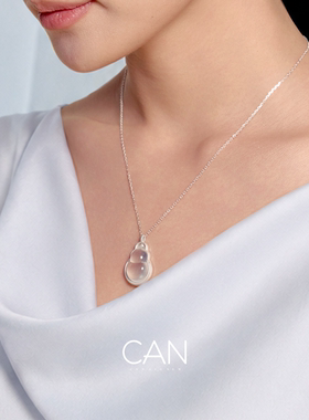 CAN璨原创烧白工艺银锁骨链
