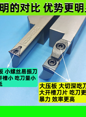 压板式切槽刀杆 加深加长端面圆弧槽刀 数控车床用直槽刀具