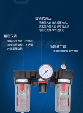 三联件BC2000气源处理器BC3000油水分离器气缸电磁阀过滤器BC4000