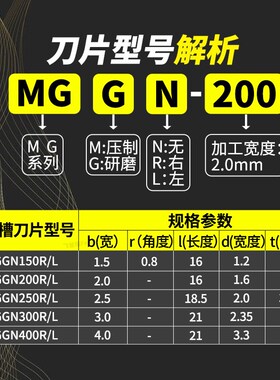 斜口数控切断刀片切槽割刀MGGN300钢件不锈钢割槽切刀合金槽刀粒
