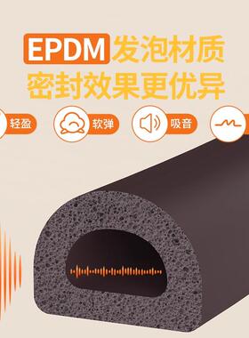 门缝密封条窗户密封胶条防盗门进入户门房门隔音挡风神静音门贴器