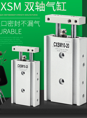 小型气动TR双杆双轴气缸CXSM20/6/10/15/25/32-10-20-30-60-70-80