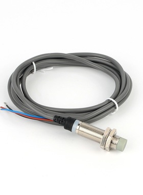 M12电感式接近开关金属感应LJ12A3传感器远距离二三线npn常开24v