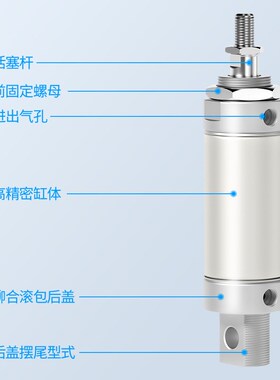 小型气动迷你气缸MBL20/25/32/40/50*25/50/75/100/125/150-S-CA