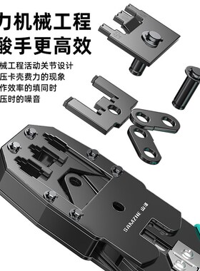山泽网路线压线钳 4P6P8P三用压剥剪WJ-199 XP-3068/SZ-310C