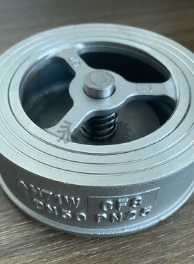 304对夹式软密封止回阀H71X F矽胶四氟真空止逆阀逆止阀消音水泵