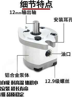 液压hgp齿轮泵HGP-1A-F1/2/3/4/5/6/8RL小型高压油泵总成配件大全