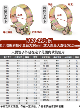 劲功强力型喉箍镀锌加厚欧式管箍重型管夹抱箍卡箍紧箍水管油管