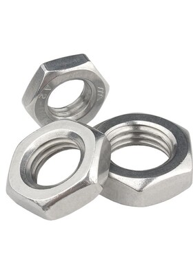 316L不锈钢细牙薄型螺母帽M8M10M12M14M16M18M20M24*1x1.25*1.5x2