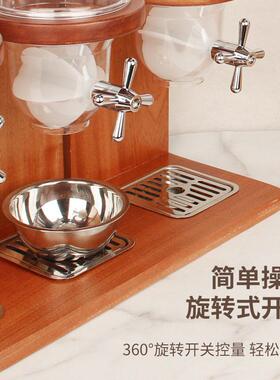卓晋实木底座麦片分配器餐厅自助早餐谷物麦片机茶叶糖果收纳