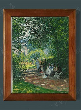 莫奈油画陶瓷画瓷板画瓷片画手绘风格画现代客厅装饰画墙画挂画