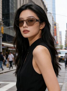 前卫2026未来一体新款时髦无框墨镜男女太阳镜开车紫外线七夕送礼