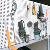 Hole board shelf tool wall hardware display rack wall-mounted multi-functional round hole hanging board hook material organizing shelf