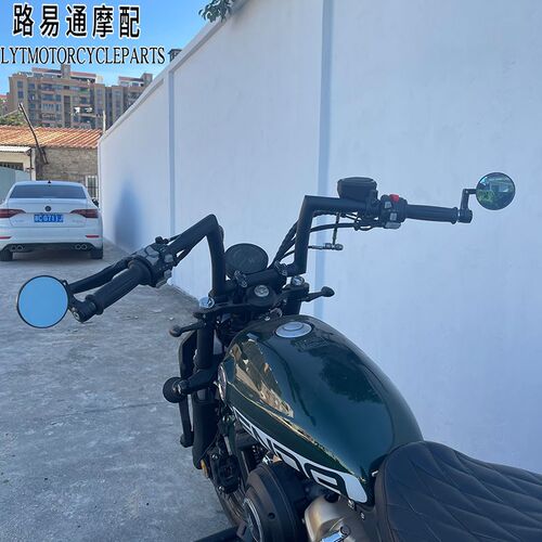 适用奔达拿破仑250改装车把拿破仑250改高把方向把手把复古加高把 - 图1