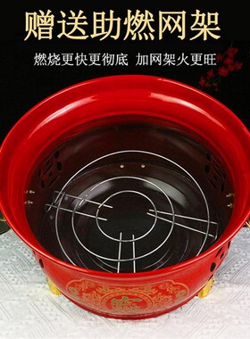 聚宝盆烧纸桶家用室内烧经桶焚烧桶焚化炉搪瓷化宝桶烧纸桶元宝炉